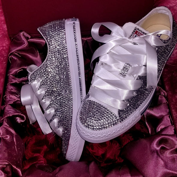 Silver Low Top Luxe Converse