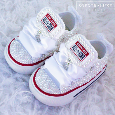 Pearly White Low Top Luxe Converse